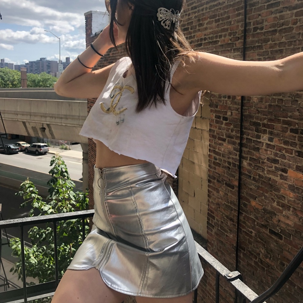 metallic skirt